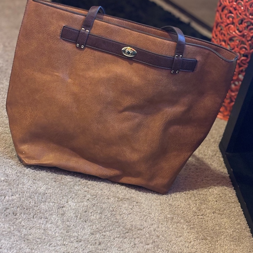Brown Leather Tote Bag